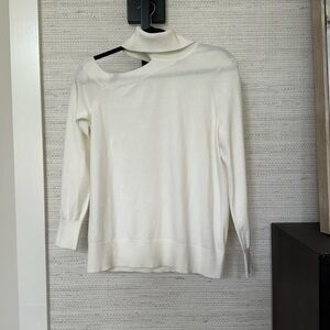 L’Agence white turtle neck sweater